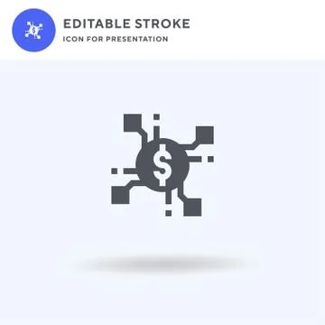 Network icon vector, filled flat sign, solid pictogram isolated on white, logo Stock Illustration