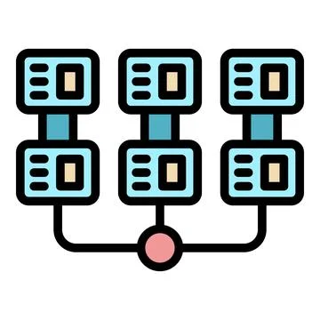 Network icon vector flat Stockillustratie