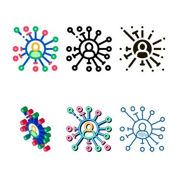 Network icon vector outline edition Stock Illustration