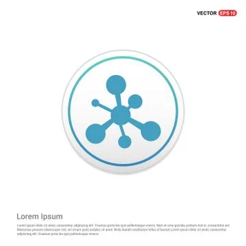 Network Icon - white circle button Stock Illustration