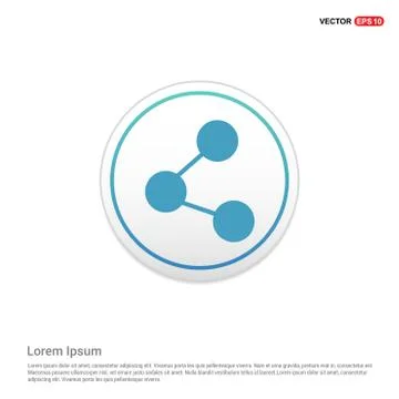 Network Icon - white circle button Stock Illustration