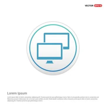 Network Icon - white circle button Stock Illustration