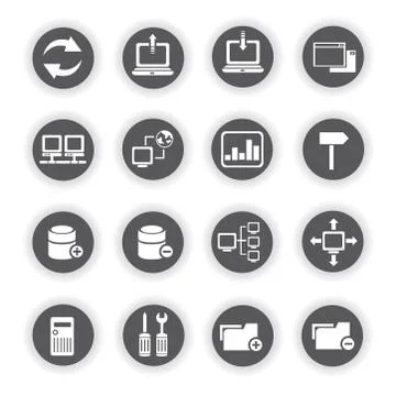 Network icons Stock Illustration