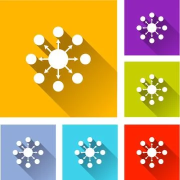 Network icons Stock Illustration