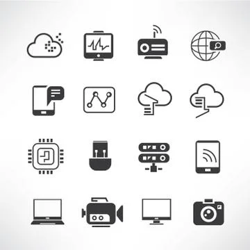 Network icons Stock Illustration