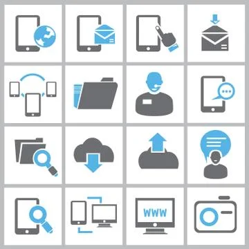 Network icons Stock Illustration