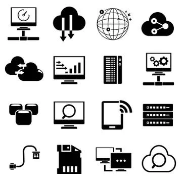 Network icons Stock Illustration