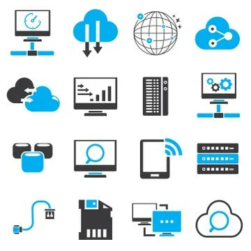 Network icons Stock Illustration