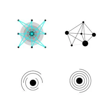 Network icons, illustration, vector Illustration