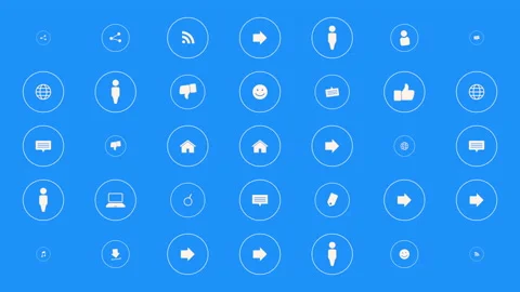 Network icons pattern Stock Footage 166136894