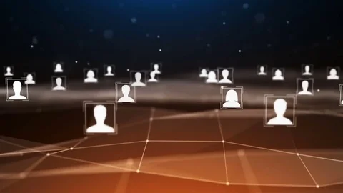 Network Icons People Fly Through Stock Footage 77167880