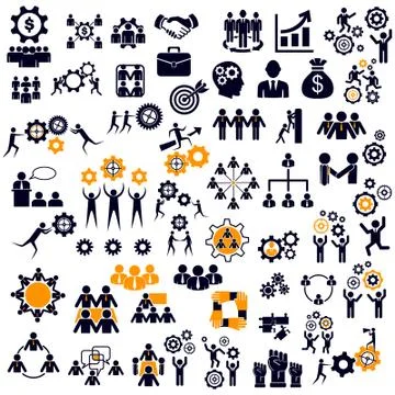 Network Icons Set.  Vector Illustration, Graphic Design. For Web, Websites,Apps, Stock Illustration