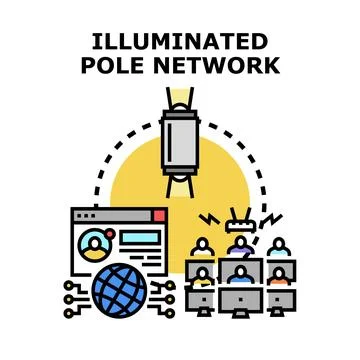Network illumination connecting global decentralized online community Stock Illustration