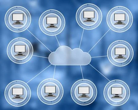 Network 스톡 일러스트