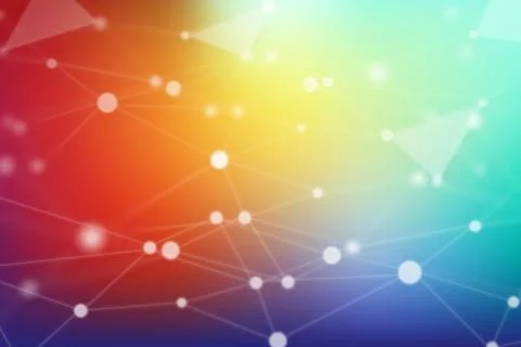 Network illustration - Abstract technological background Stock Illustration