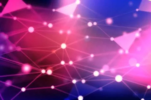 Network illustration - Abstract technological background Illustrazione stock