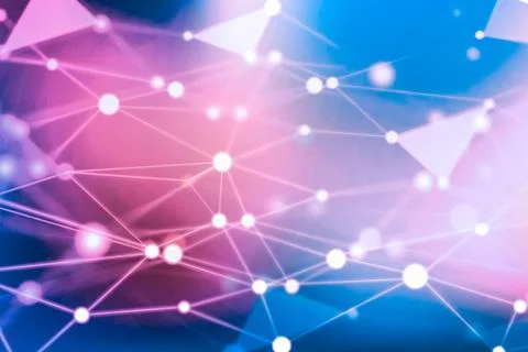 Network illustration - abstract technology background - Stock Illustration