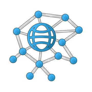 Network illustration Stockillustratie