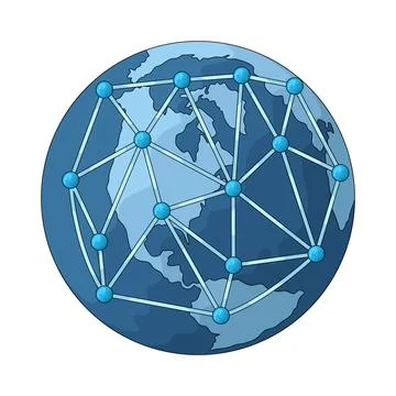 Network illustration Ilustração Stock