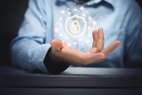 Network, information privacy or cyber security concept. Stock Illustration