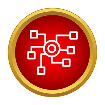Network infrastructure connecting multiple digital technology systems Illustrazione stock