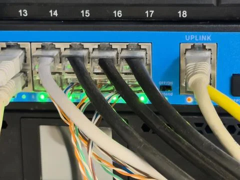 Network Infrastructure Connectivity Detail Stock-Fotos