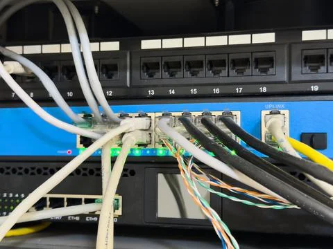 Network Infrastructure - Ethernet Connection Stock-Fotos