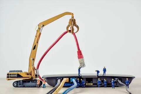 Network installation concept Stock Photos