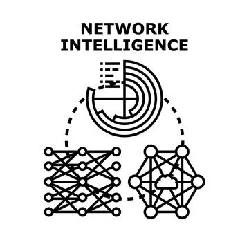 Network intelligence vector concept developing smart systems Stock Illustration