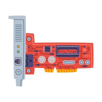 Network Interface Controller as Personal Computer Accessory and Component for Illustrazione stock