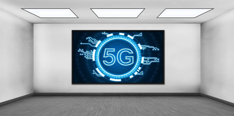 Network internet mobile wireless 5G  interface Illustrazione stock