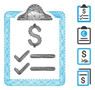 Network Invoice Pad Vector Mesh Illustrazione stock