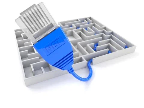 Network labyrinth Stock Illustration