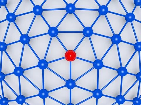 Network with leader at the center Illustrazione stock