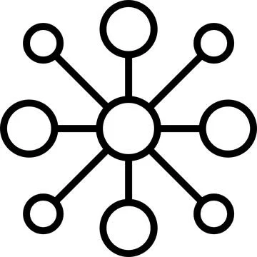 Network Line Icon Design Stock Illustration