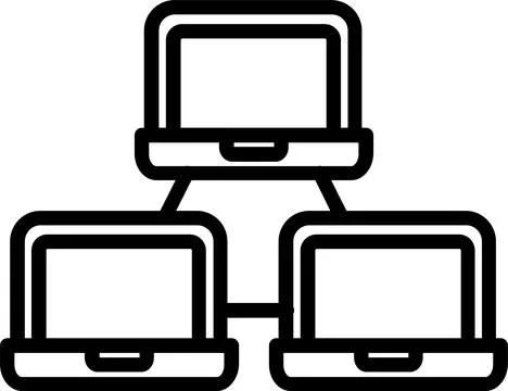 Network Line Icon Design Illustrazione stock