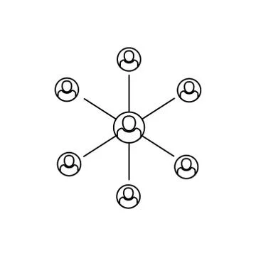 Network line icon. Design vector Illustrazione stock
