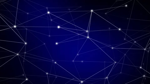 Network lines and dots technology background adorned with interconnected lines, Stock Footage 254845943