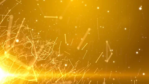 Network of lines and particles with a light in the bottom left corner. Stock Footage 106775303