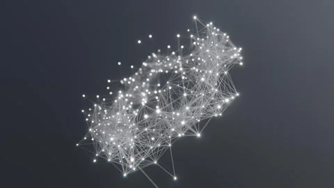 Network Lines and White Strings Stock Footage 253597189