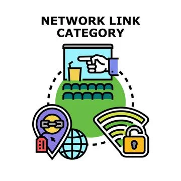 Network link category connecting global data security concepts Stock-Illustration