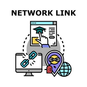 Network linking for global online communication and education Stock Illustration