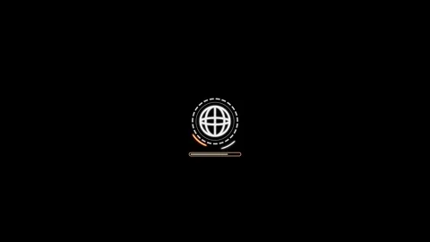 Network Loading Animation Element on Black Background Stock Footage 340110094