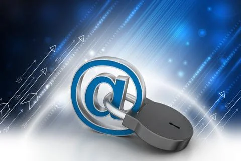 Network is locked for protection in color background Stock Illustration
