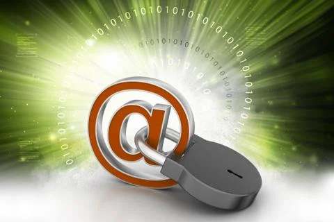 Network is locked for protection Stock Illustration