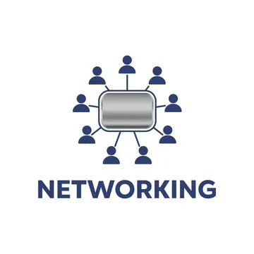 Network logo design Stock Illustration
