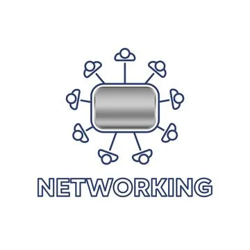Network logo design Stock Illustration