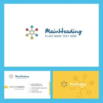 Network Logo design with Tagline &amp; Front and Back Busienss Card Template. Vec Stock Illustration