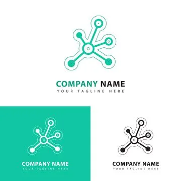 Network logo design template. Stock Illustration