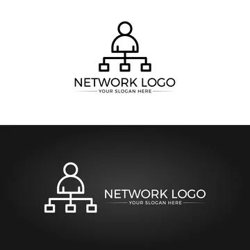 Network logo. Digital logo. Company network logo. Vector color logo Stock Illustration
